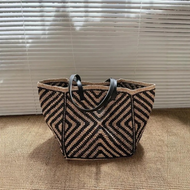 Crochet Bag Raffia - Oversized large Raffia straw tote bag