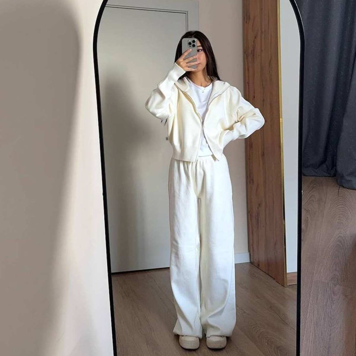 Linen Pant Wide - Women Matching Sets Knitted Casual Two