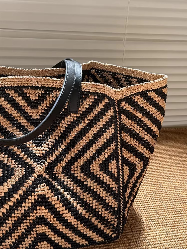Oversized large Raffia straw t - Crochet Bag Raffia recension och pris
