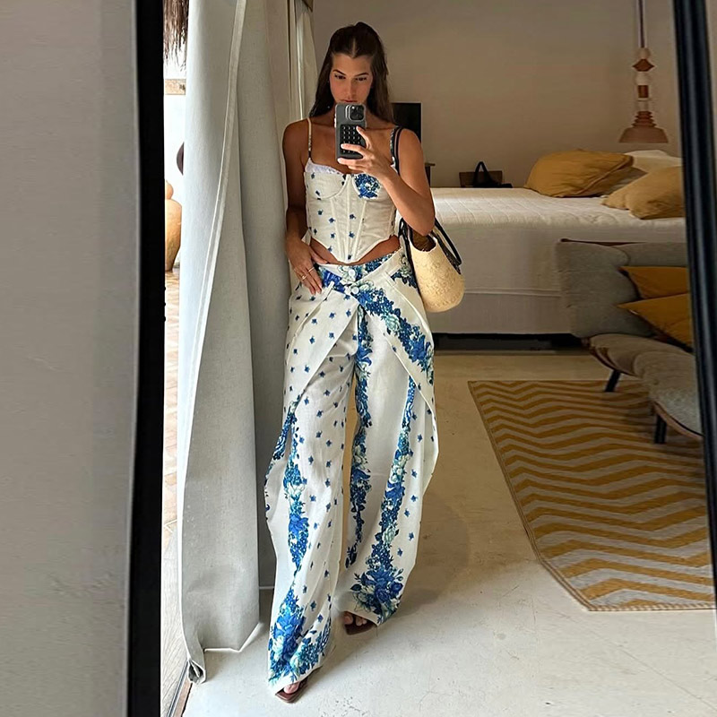 Sexy Printed Vest Trouser Wome - Romper Floral Print recension och pris