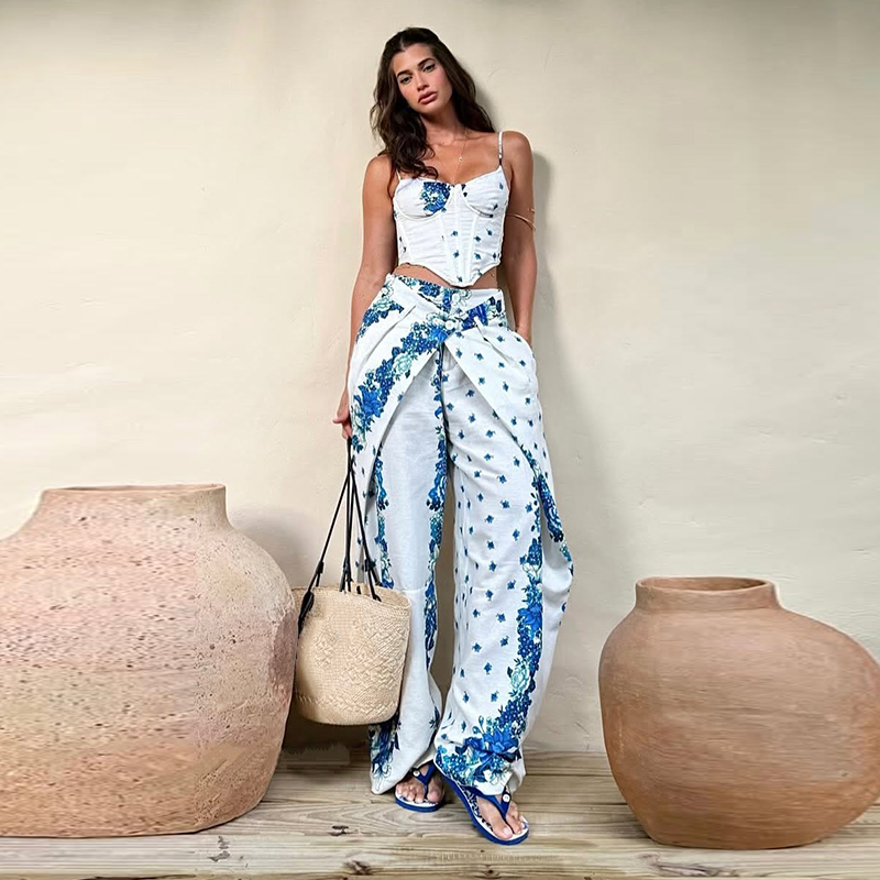 Sexy Printed Vest Trouser Wome - Romper Floral Print recension och pris