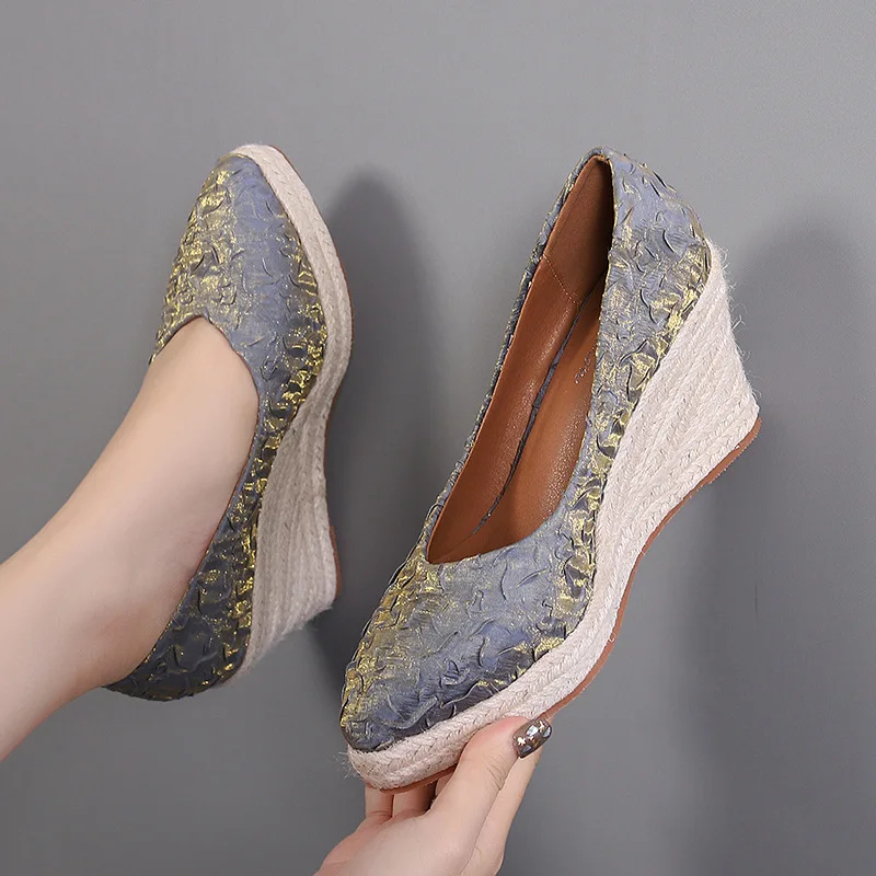 8cm Size 34-42 Breathable Comf - Wedge Espadrille Women recension och pris