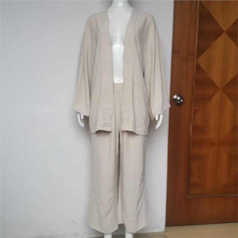 Women's Linen Trouser Suit Wit - Linen Pant Wide recension och pris