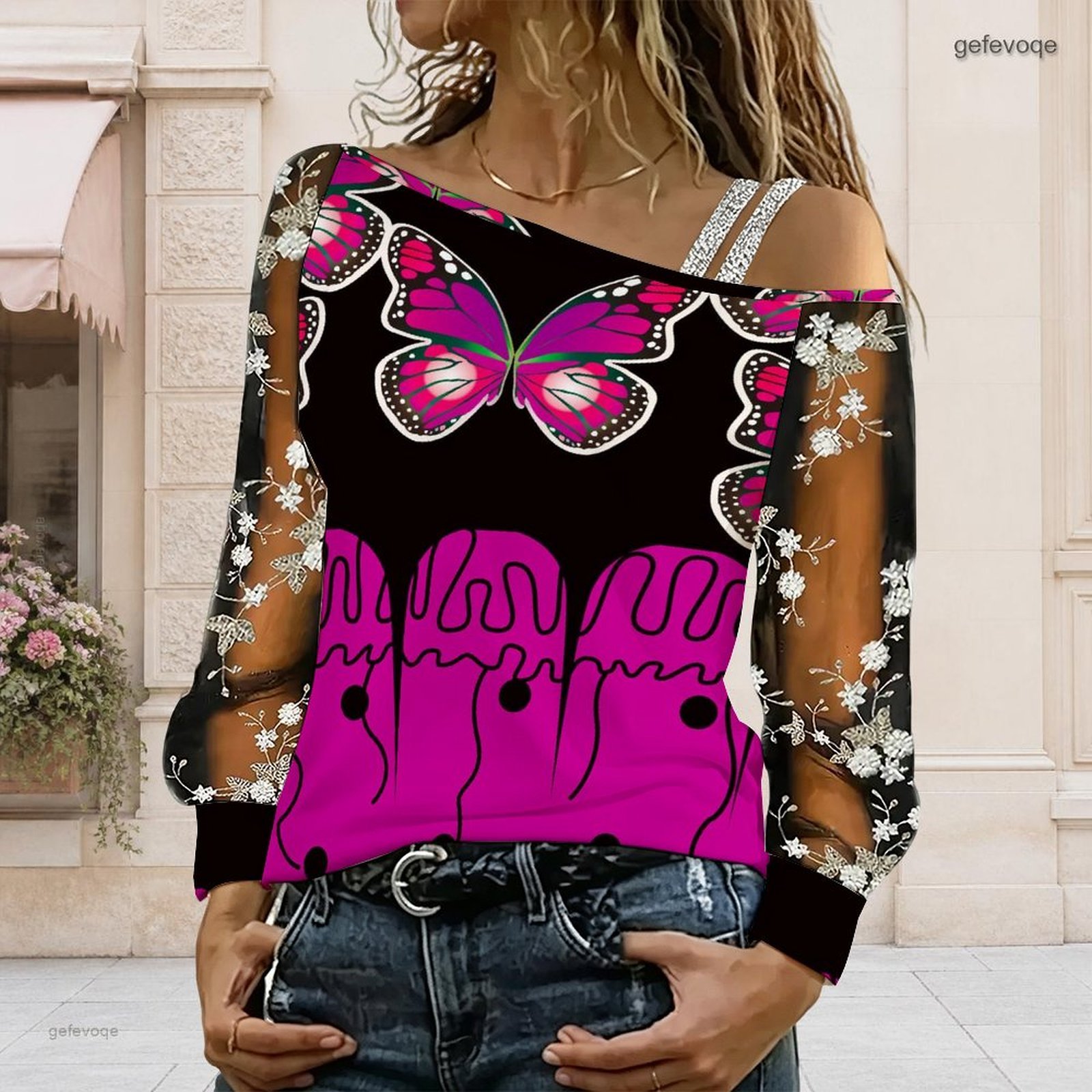 Women Off Shoulder Blouse Asym - Blouse Off Shoulder recension och pris