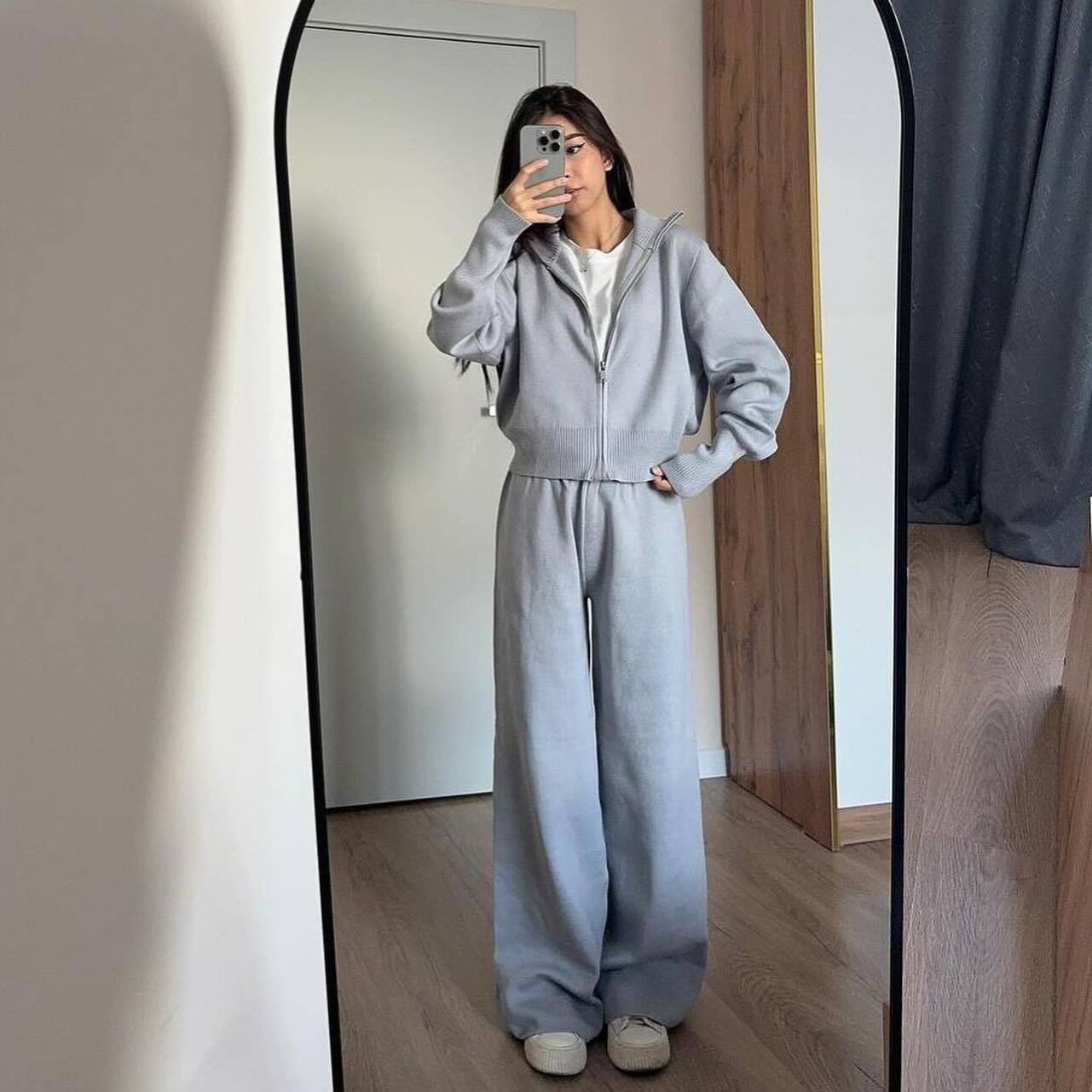Women Matching Sets Knitted Ca - Linen Pant Wide recension och pris