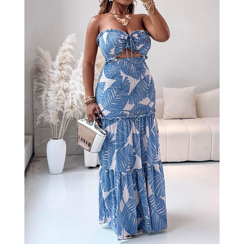 CHICME Floral Vacation Dress H - Maxi Dress Halter recension och pris