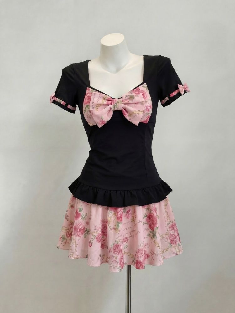 Women's Sweet Floral Print Two - Romper Floral Print recension och pris