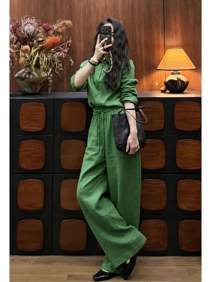 Loose Fit Linen Shirt And Wide - Linen Pant Wide recension och pris